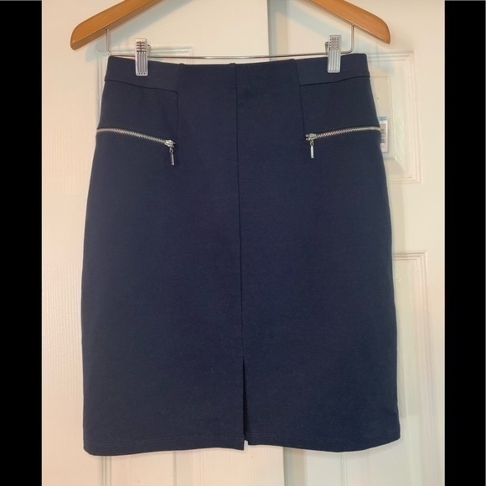 Simply Styled Navy Classic Pencil Skirt Medium‎